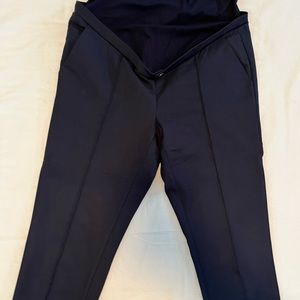 Navy blue Seraphine maternity cropped pants